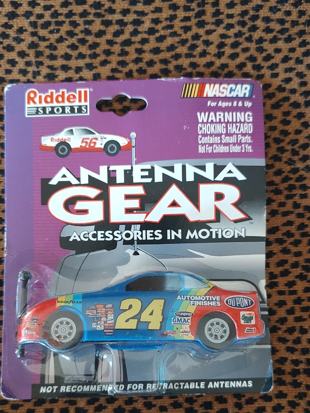 Riddell Sports NASCAR Antenna Gear #24 Blue/Red Die-Cast Car